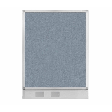 Versare Hush Panel Configurable Cubicle Partition 3' x 4' Powder Blue Fabric w/ Cable Channel 1855304
